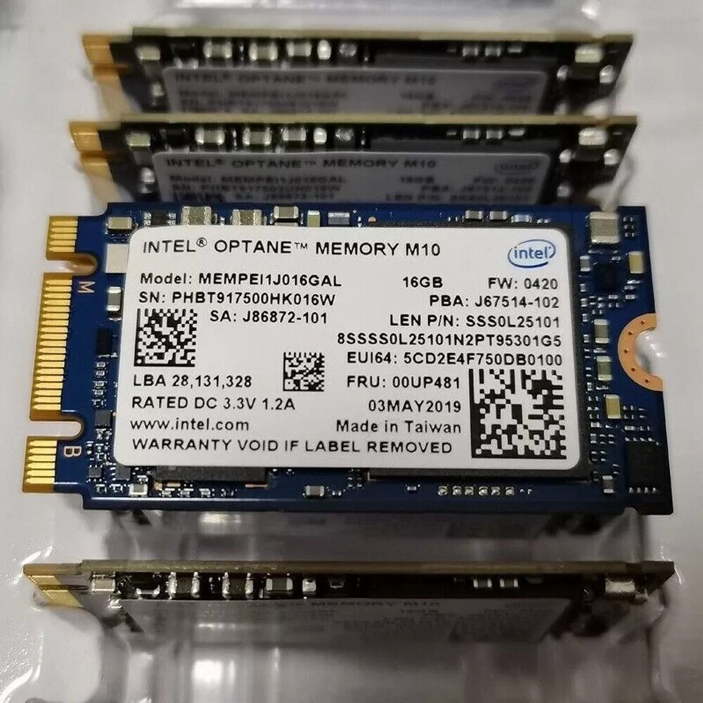 10PCS Intel Optane Memory M10 SSD 2242 16GB MEMPEI1J016GAL PCI-e Nvme  Xpoint