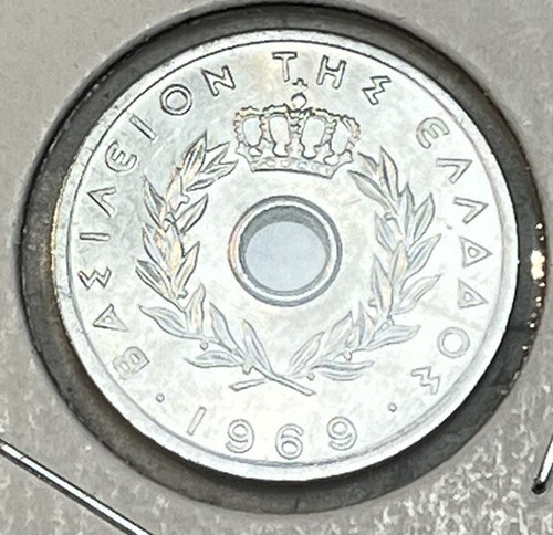 Greece 1869 - 1969 Ten 10 Lepta High Grades XF - BU Condition 8 Coin Lot - Picture 9 of 18