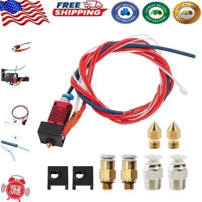 Premium 3D Printer Hotend Upgrade with Pre-assembled Capricorn Tube for Ender 3