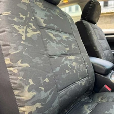 For Toyota Yaris Dark Army Camo Canvas Car Seat Covers Front Set