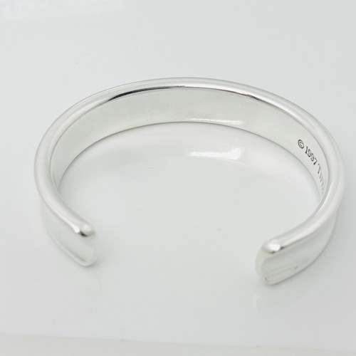Small 6" Tiffany & Co 1837 Wide Cuff Bracelet in Sterling Silver - Picture 8 of 8