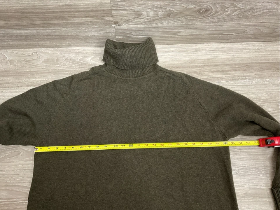 Suéter túnica JOSEPH cuello redondo lana verde acogedor informal cómodo Foto 4 de 4