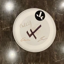 JULIEN-K ~ Authentic Band Signed Drumhead  - Hand Drawn Logo - Orgy - Ryan Shuck