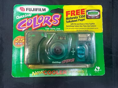 Vintage Y2K FujiFilm QuickSnap Colors 25 Exp Film Camera Translucent Green NOS