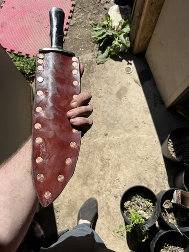 Primitive Buffalo Leather IWB Crossdraw Sheath only for Cold steel Natchez CPM3V - Picture 4 of 9