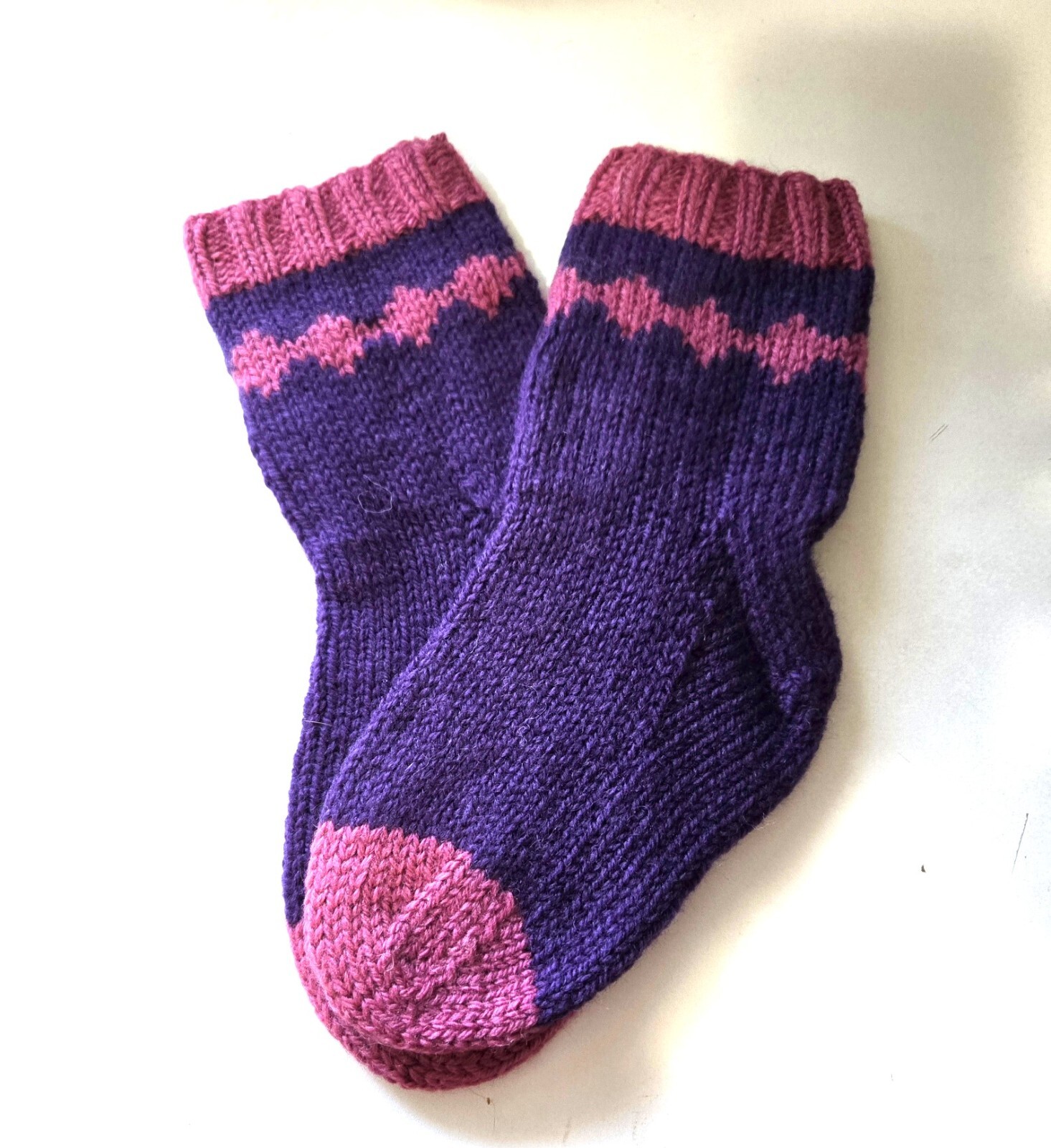 Hand Knit Women's Wool Socks