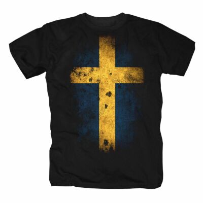 Schweden Retro Flag Skandinavien Wikinger Nordmänner EM WM SWE T-Shirt S-5XL