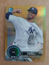 Albert Abreu 2018 Bowman Scouts Top 100 #BTP-95 Gold Refractor #'d 17/50 Yankees