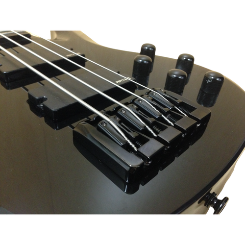 Haze SPB3270BK Fretless 4-String Electric Bass Guitar,Black,Neck-Thru + Free Bag - Picture 8 of 18