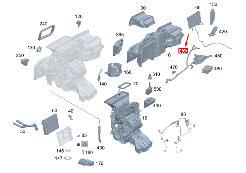 NOUVEAU TUYAU DE CHAUFFAGE MERCEDES-BENZ GLE W167 LHD A1678003600 ORIGINAL