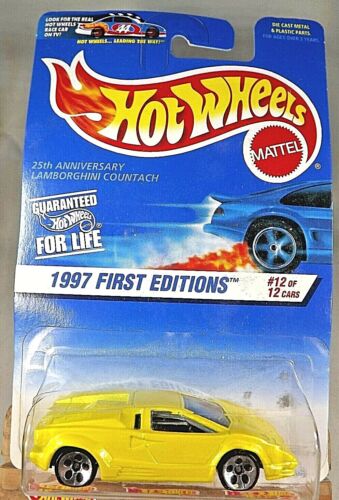 1997 Hot Wheels #510 Pierwsze edycje 12/12 25. ROCZNICA LAMBORGHINI COUNTACH - Zdjęcie 1 z 5