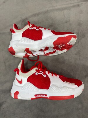 Nike Paul George PG 5 TB Basketball Shoes Mens 5 University Red