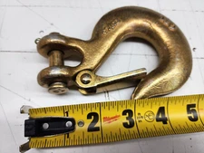 Unbranded A8015475 Grade 70 6600 LBS WLL 3/8" Clevis Slip Hook With Latch New