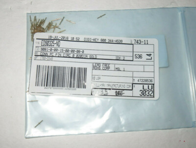 ED90325-ND CONN PC PIN CIRC 0.020DIA GOLD 9081-0-00-15-00-00-08-0   LOT OF 275