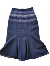    MAX MARA Blue Skirt in COTTON  US8 It42 De38 GB10 Fr40