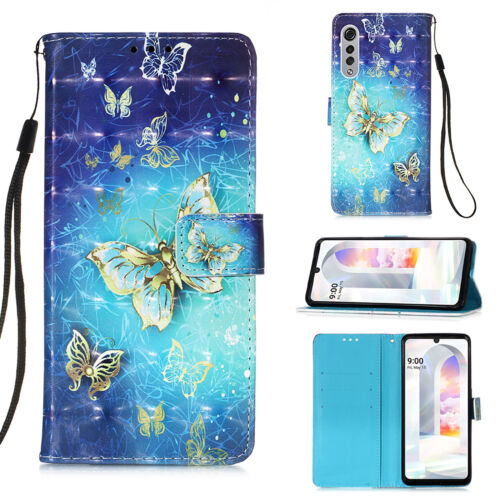 3D Pattern PU Leather Wallet Case Phone Case Cover for LG Stylo 5 Plus K20 Plus - Picture 20 of 24