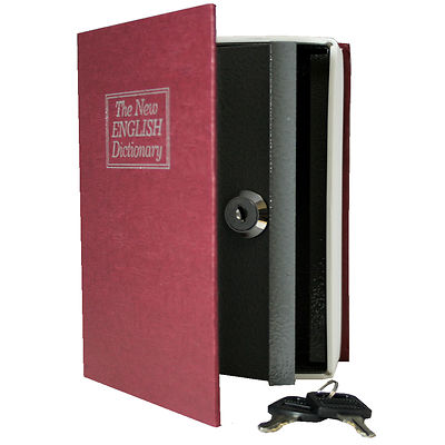 dictionary book safe with lock