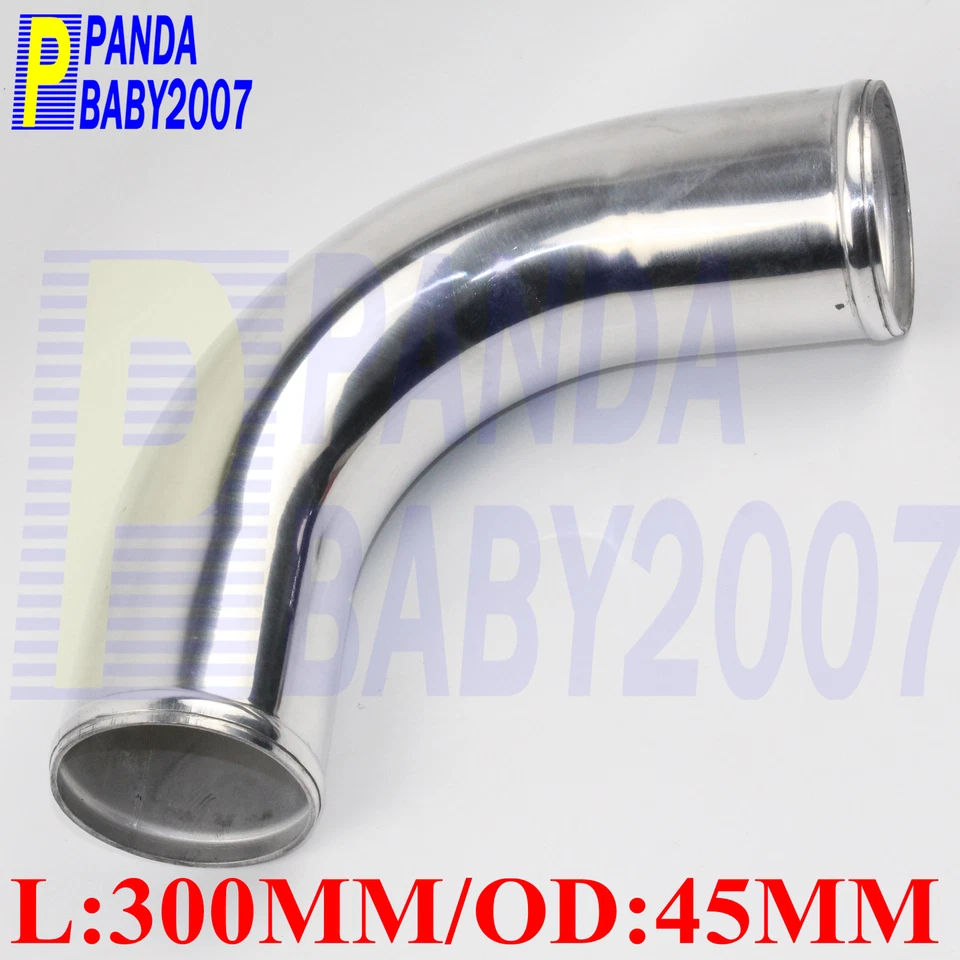 TUBO INTERCOOLER 45MM CODO 90 GRADOS ALUMINIO PULIDO 1.75IN 1 3/4" L=300MM Foto 4 de 4