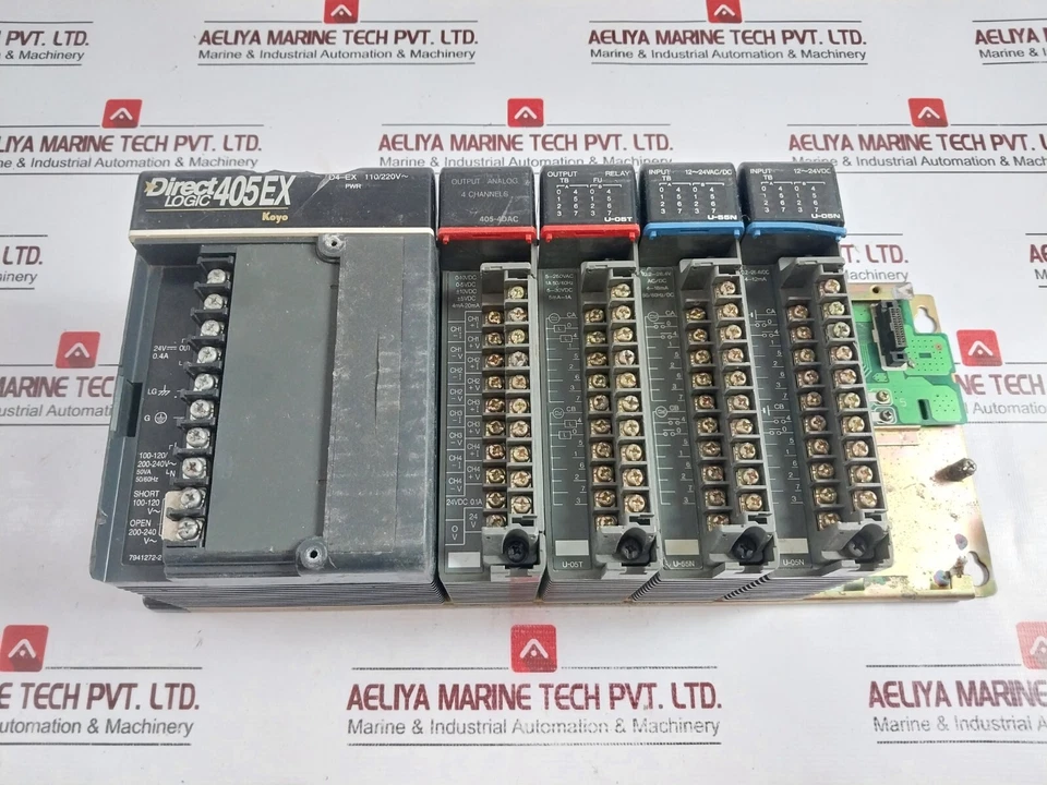 Koyo Direct LOGIC 405EX D4-EX,405-4DAC,U-05T,U-55N,U-05N,U-06B PLC Module Rack - Image 2 of 4