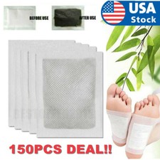 150-50Pcs Detox Foot Pads Anti-Swelling Toxin Loss Weight Patches Organic Ginger
