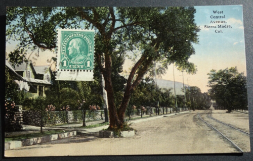 West Central Ave., Sierra Madre CA postcard - Imagen 1 de 2