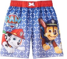 NEW Nickelodeon Paw Patrol Boys Swim Trunks Toddler Size 5 UPF 50 Swim Shorts 
