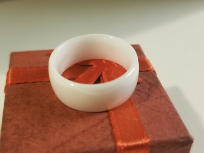 White Ceramic Band Size 7