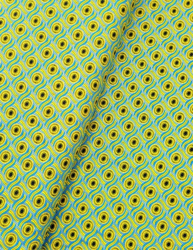 African Sunset by Chong A Hwang Snake Circle Patterns Cotton Fabric by The Yard - Picture 3 of 3