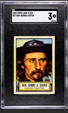 1952 Topps Look N See Gen George Custer #37 SGC 3 VG Military Civil War Hero