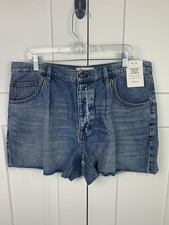 NWT Madewell Size 32 Pleated Low-Slung 100 Cotton Denim Shorts