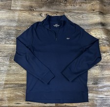 Vineyard Vines Men's Navy 1/4 Half Zip Pullover Sweater Size M Long Sleeve