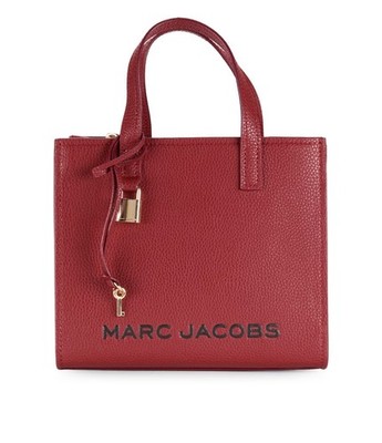 NWT MARC JACOBS Red  Siren  Mini Grind Leather Tote Bag MSRP: $350