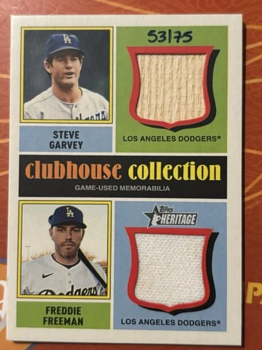 2025 Topps Heritage High Number Dual Relic #CCDRGF Garvey Freeman Dodgers /75 - Picture 1 of 3