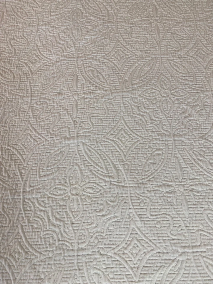 Matelasse Tejido King Clásico Colcha / Colcha Algodón Blanco Sólido Foto 4 de 4