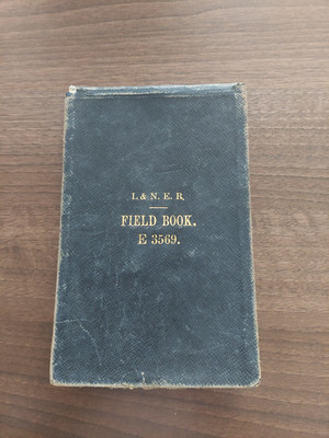 Antique L & N.E.R Field Book Railway Engineer Diagram Schematic Hand Written