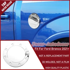 ✅Door Fuel Tank Cover Filler Gas Cap Trim Decor Panel Chrome 15-20 For Ford F150