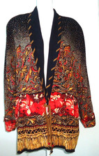 Vintage 80s Carole Little Open Front Jacket l Floral Size-10