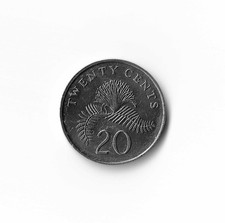 1991 Singapur - 20 Cents - 873 - Kupfer Nickel - 4,5g