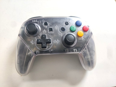 Nintendo Switch Pro Controller Custom Clear White Shell GC Color Buttons