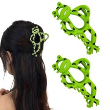 2 Pack Large Metal Hair Clips for Thick/Thin Hair - Strong Hold Nonslip Barre...
