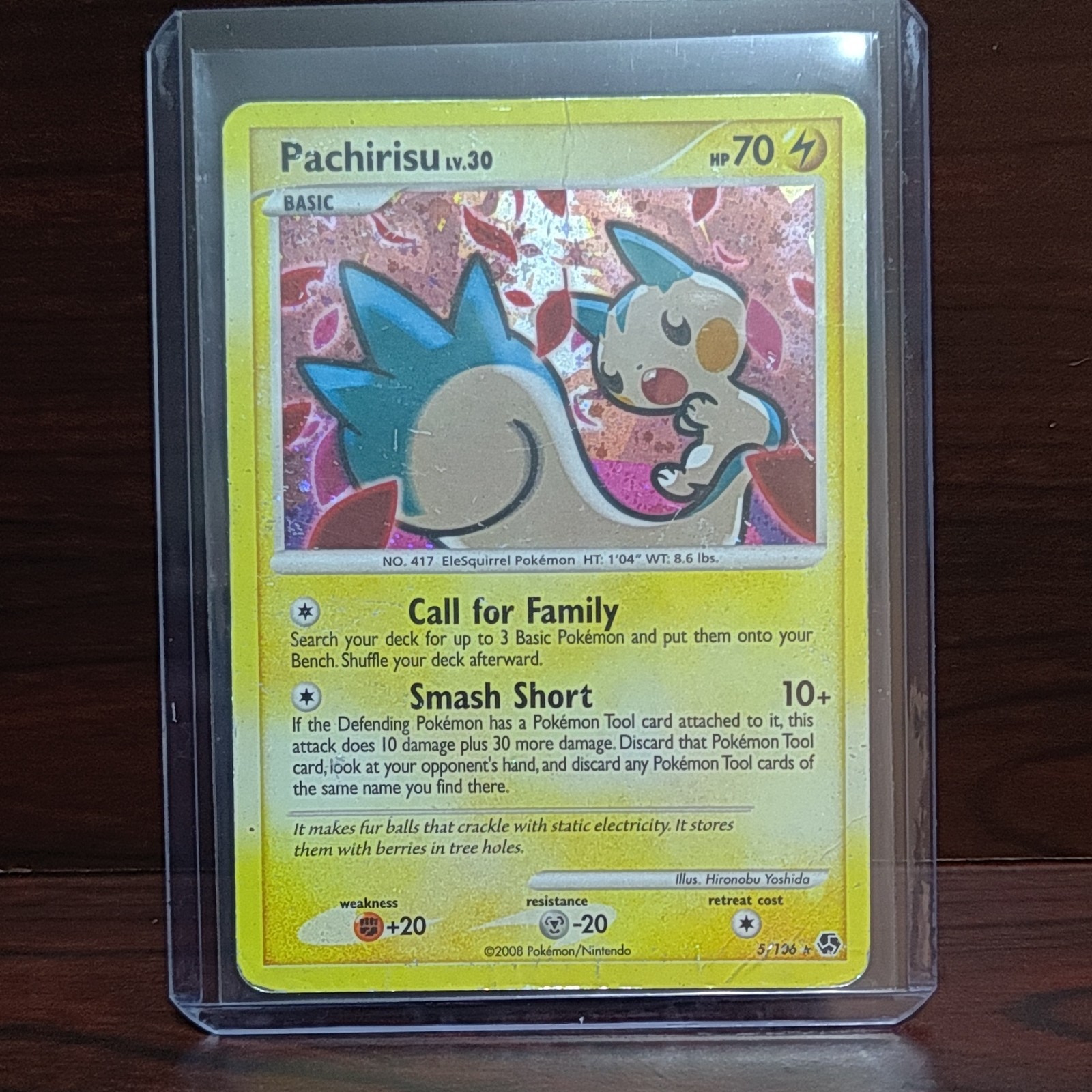 Pokémon Pachirisu 5/106 Holo Rare Great Encounters 2008 Basic 70HP Card