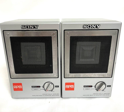 SONY アクティブスピーカー APM-007AV 防磁型 元箱付き ワケあり品 SONY APM-007AV SPEAKER SYSTEM TWO PIECES AMPLIFIER BUILT-IN