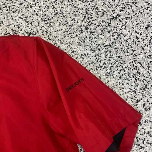 Vintage Y2K DryJoys FootJoy Size M 1/4 Zip Red Short Sleeve Windbreaker Jacket - Picture 2 of 5
