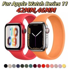 Solo Loop Silicone for Apple Watch Band Strap Elastic Series 11 42MM 46MM