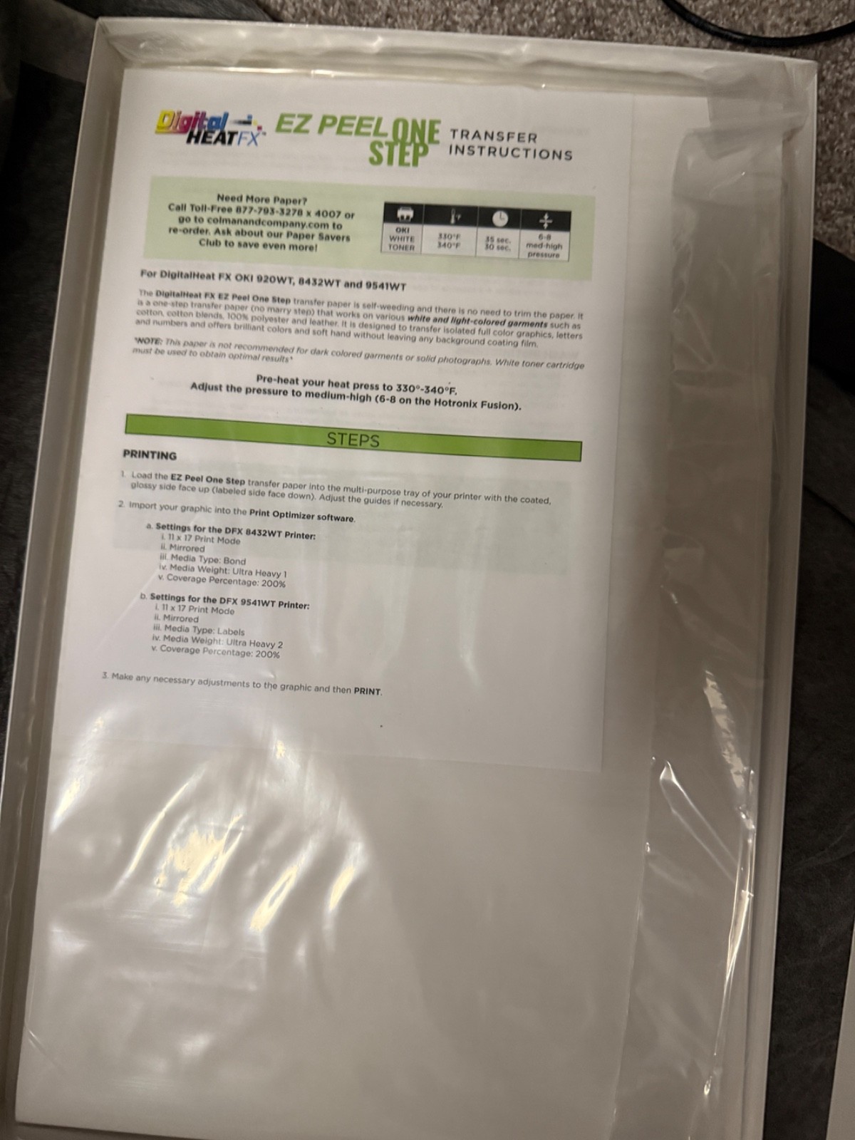 GREAT Oki Pro8432WT White Toner Printer Bundle w/ RIP Software & Bonus Supplies