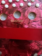Vintage Red Pearloid Made in Italy 20+1 Button Anglo Concertina Squeezebox