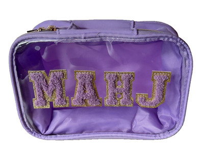 Mahjong Tile Bag American Purple PVC Clear Mah Jongg Tile Storage Ships Quick