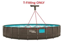 Replacement TFitting for Summer Waves 26FT X 52IN Crystal Vue Elite Frame Pool