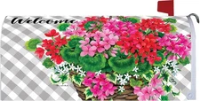 Geraniums Flower Magnetic Mailbox Cover