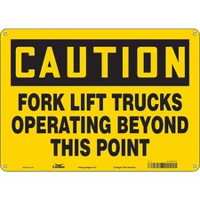 Condor 476N95 Safety Sign, 10 In Height, 14 In Width, Aluminum, Horizontal